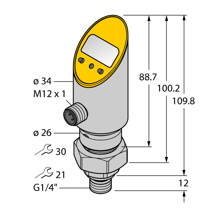 PS010V-504-LUUPN8X-H1141压力传感器（不可旋转）